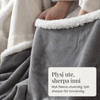 Myk plysj utvendig og sherpa-fôr innvendig